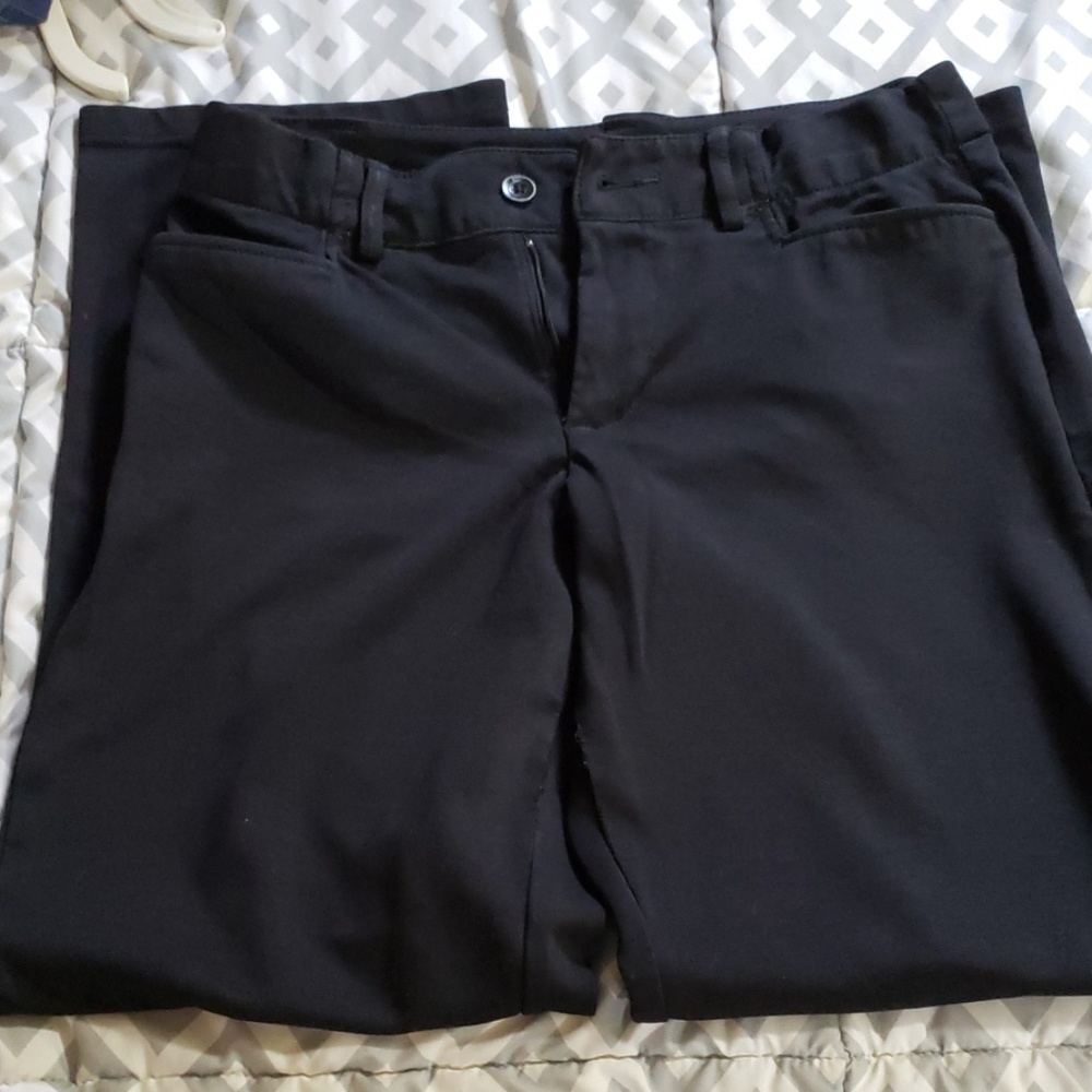 Lee comfort fit cotton blend dress pants black 8P